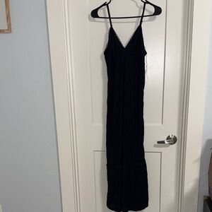 No Boundaries Black Maxi Dress with Spaghetti Straps